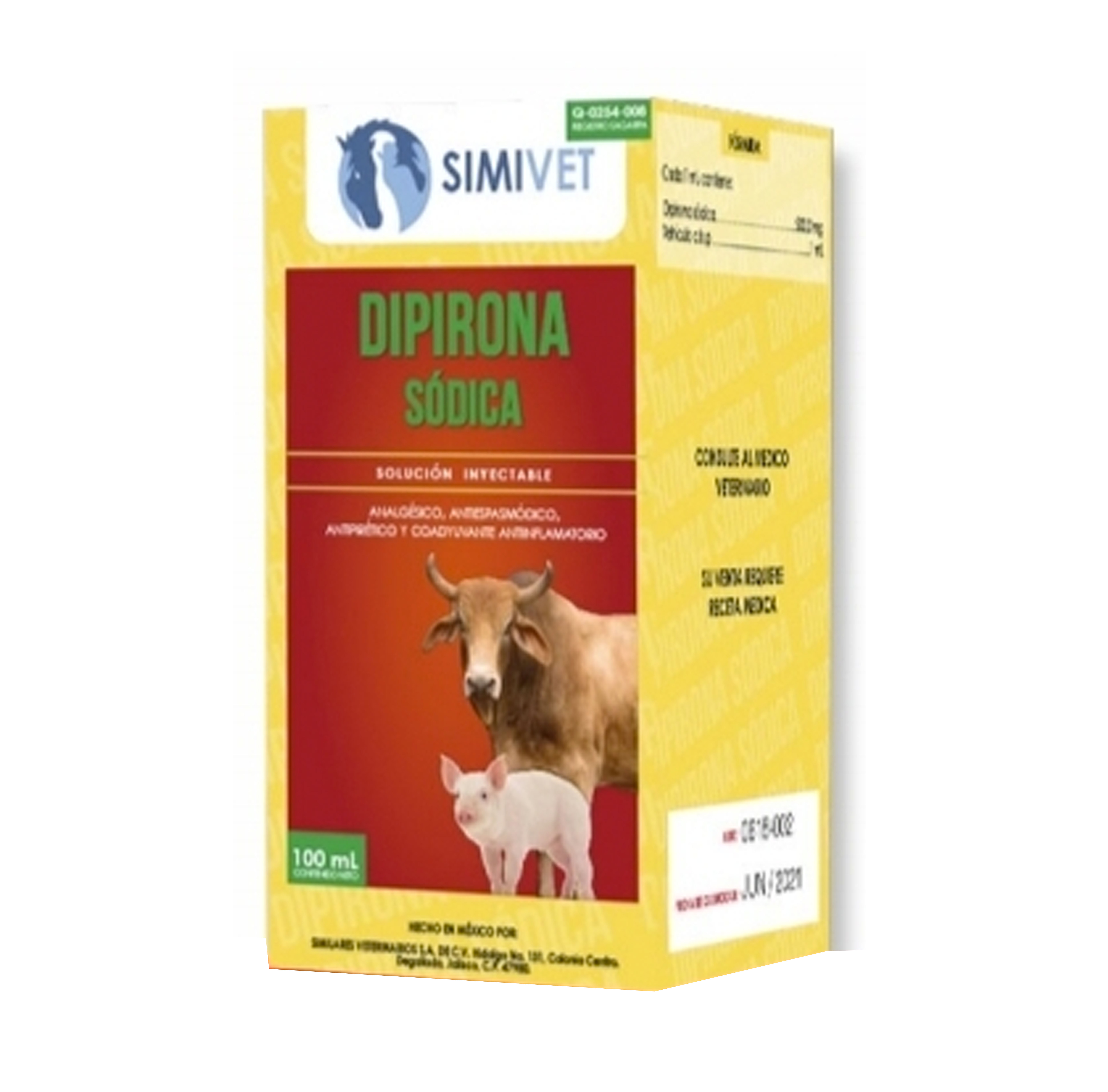 Dipirona SODICA analgésico antiespasmódica antipirético antiinflamatorio